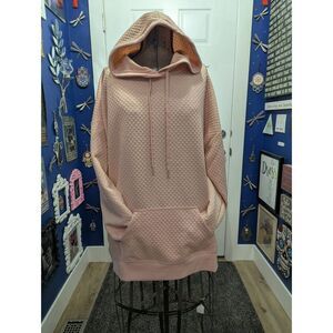 Oversized Quilted Blush Hoodie